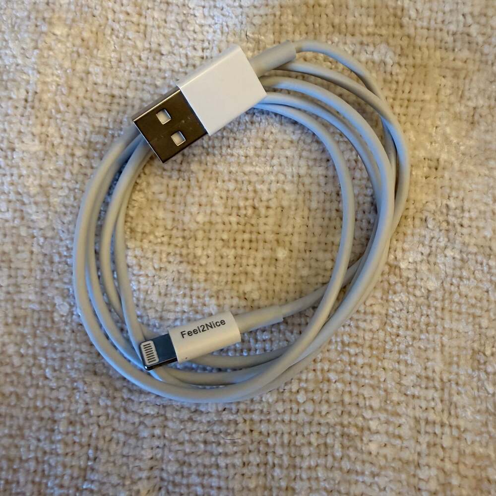 4 pack USB-A to Lightning Cable White 15-17”